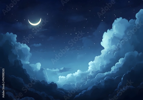 moon and clouds