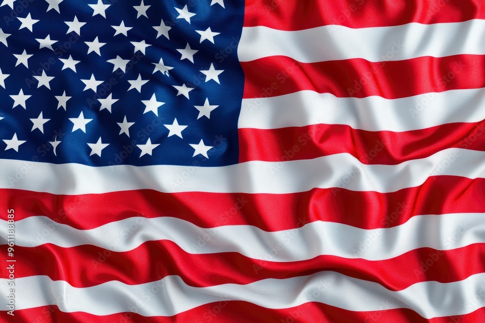 Obraz premium US American flag. For USA Memorial day, Veteran's day, Labor day, or 4th of July celebration with generative ai