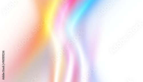 Transparent neon glowing gradient lines texture overlay effect. Lensflare rays, film grain, light leaks overlay effect.