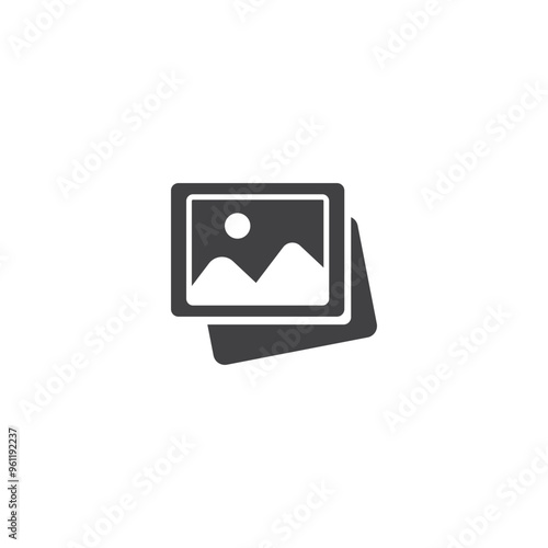Photo icon vector illustration template