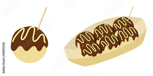 たこ焼きのイラスト