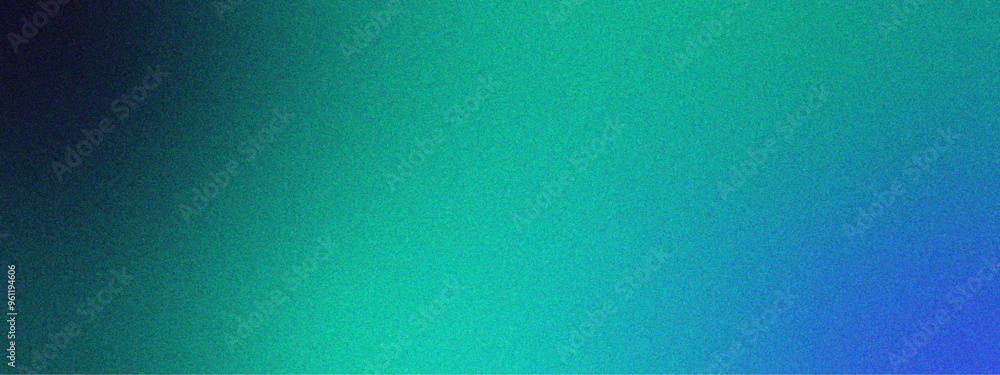 Abstract Fiery burnt dark teal foil gradient vector blurred shine. grainy grunge texture with heavy noise and gradient. Textured with rough grain, noise, and bright spots. Teal color gradient, ombre 