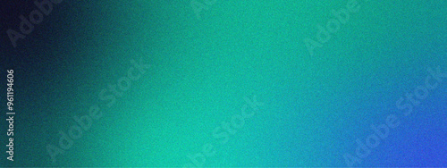 Abstract Fiery burnt dark teal foil gradient vector blurred shine. grainy grunge texture with heavy noise and gradient. Textured with rough grain, noise, and bright spots. Teal color gradient, ombre 
