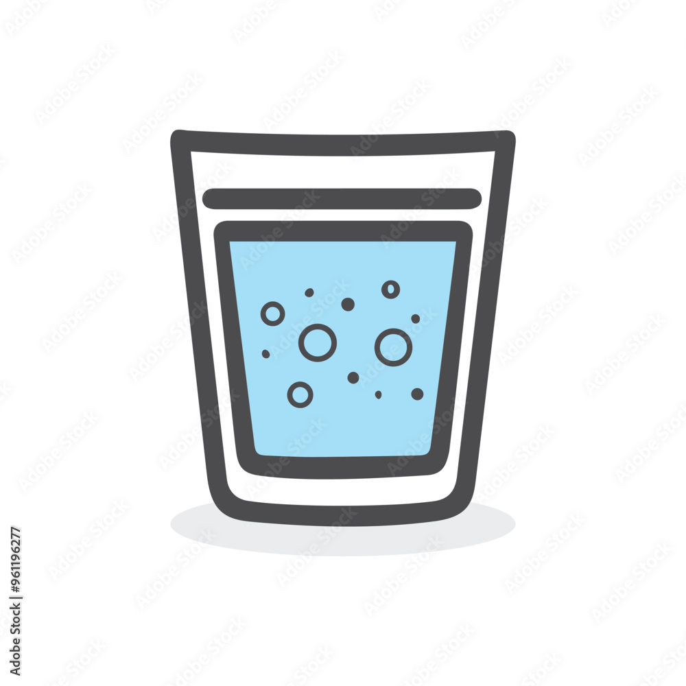 Glass cup water drink icon color and outline white background soft design. Glass cup water drink icon color and outline white background soft design.