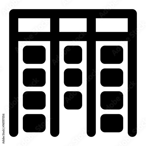 kanban, pin board, pinboard, methodology, project management outline icon