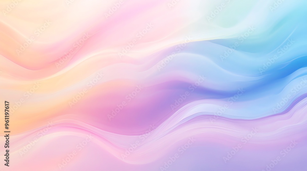 Obraz premium Abstract background with soft, pastel-colored waves.