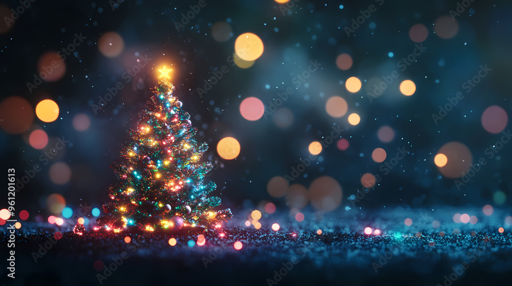 Dreamy Christmas tree lights, illuminating the festive mood Dreamy Christmas tree lights, illuminating the festive mood