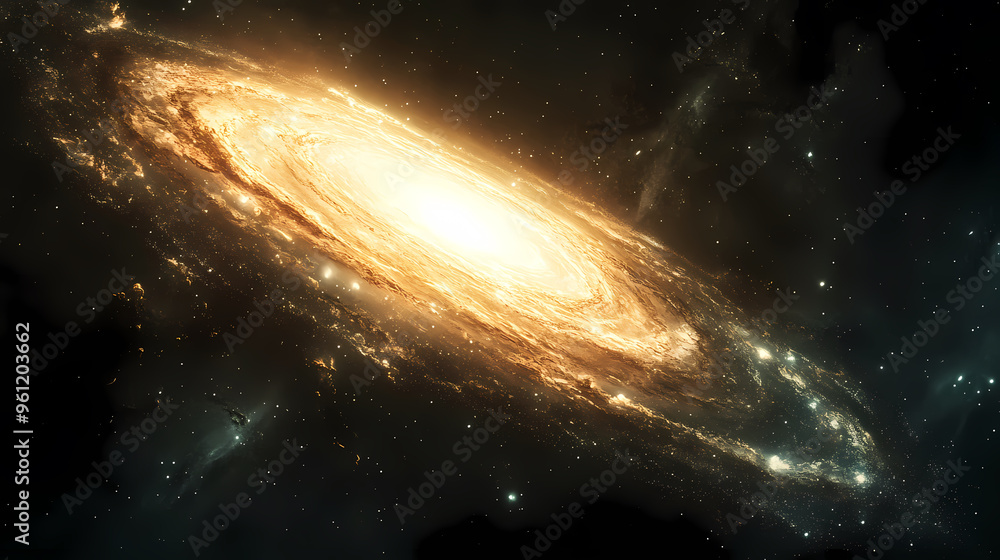 Fototapeta premium Mystical light of a rotating galaxy