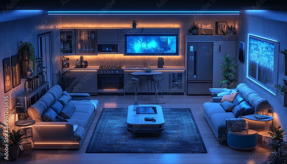 advanced smart home design featuring sofa advanced smart home design featuring sofa