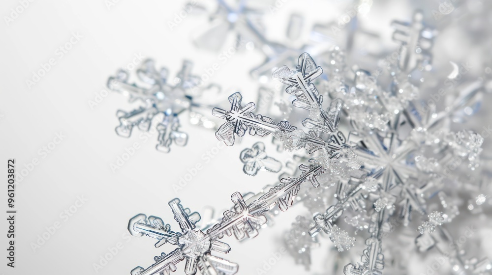 Macro Photography of Delicate Snowflakes Macro Photography of Delicate Snowflakes