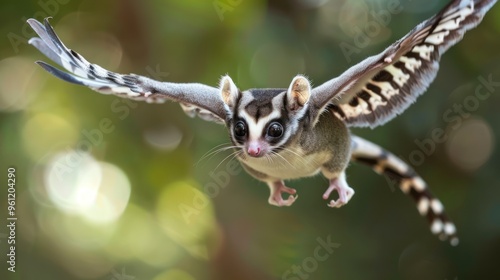 Flying Sugar Glider in Mid-Air photo