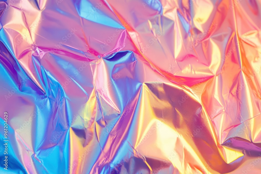Colorful iridescent, holographic rainbow foil texture background , ai Colorful iridescent, holographic rainbow foil texture background , ai