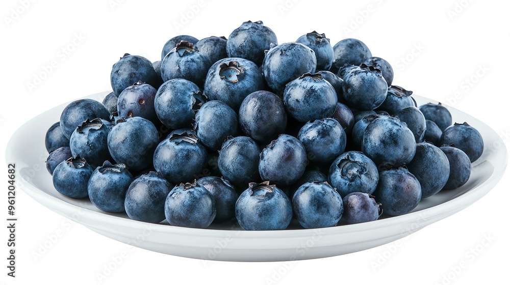 Fresh blueberries in a white bowl isolated on a white background. Fresh blueberries in a white bowl isolated on a white background.
