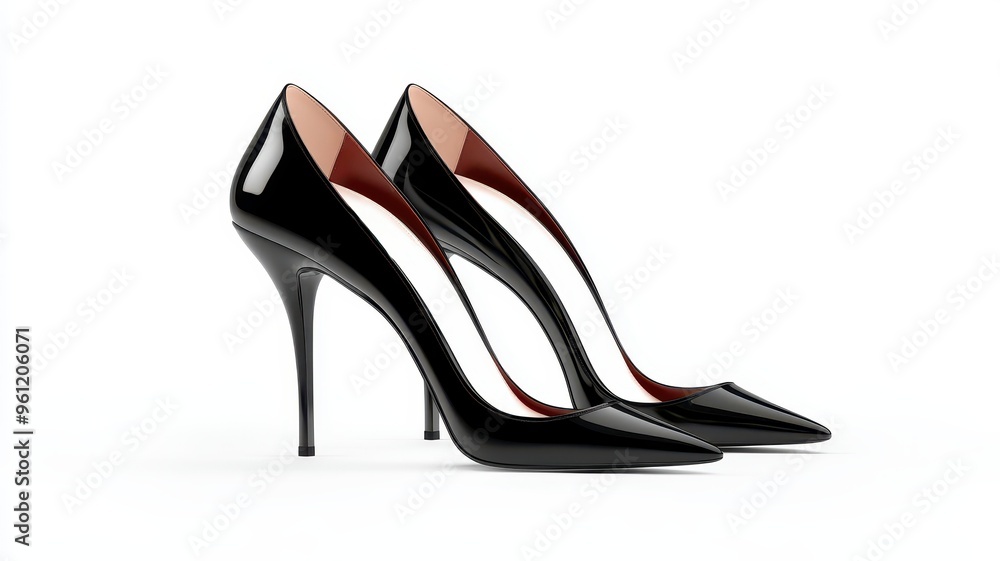 Elegant black high heels with a sleek design, perfect for formal occasions and stylish outfits. Elegant black high heels with a sleek design, perfect for formal occasions and stylish outfits.