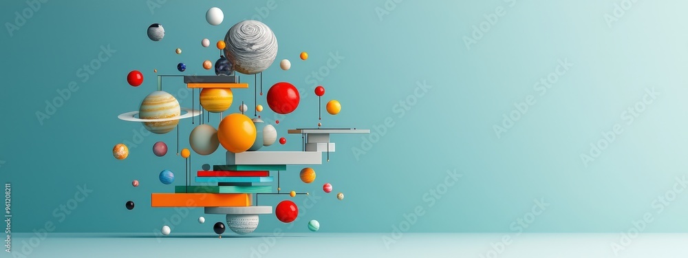 Fototapeta premium The concept of ratios visualized with contrasting sizes of objects