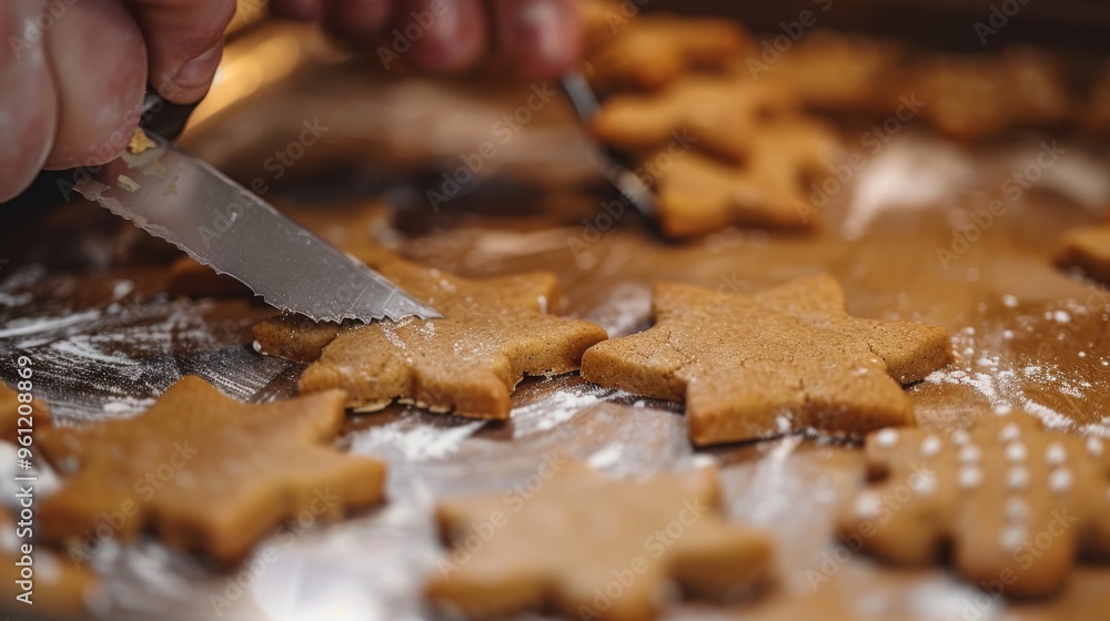 The Joyful Craft of Cutting and Creating Holiday Treats in a Kitchen Setting The Joyful Craft of Cutting and Creating Holiday Treats in a Kitchen Setting