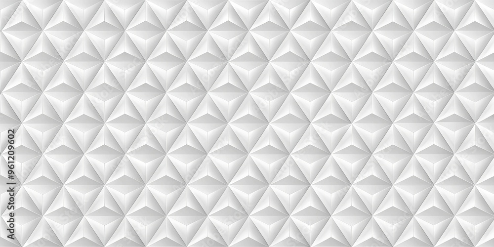 Fototapeta premium Abstract geometric seamless pattern with white background and triangles