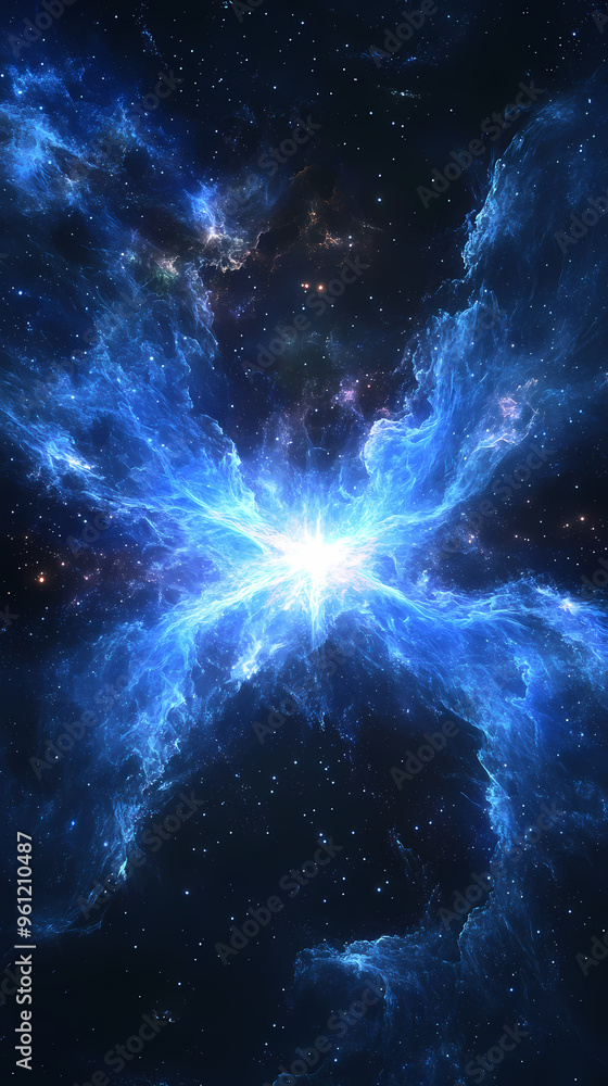 Spectacular scene of a supernova explosion Spectacular scene of a supernova explosion