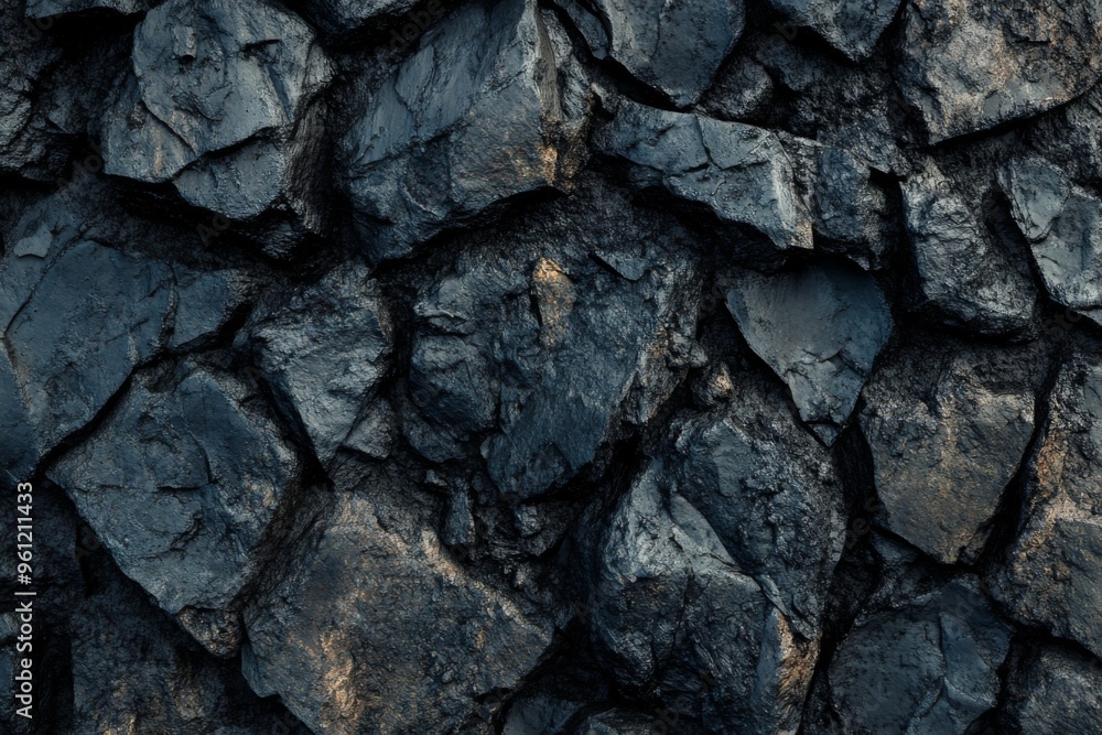 Closeup rough black coal stones that are perfect for enhancing industrial or natural design projects Closeup rough black coal stones that are perfect for enhancing industrial or natural design projects