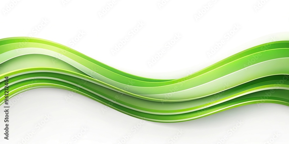 Fototapeta premium Abstract green wavy background