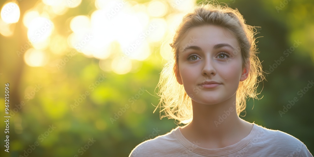 A close-up portrait of a young white woman wearing a casual t-shirt, with a blurred background.