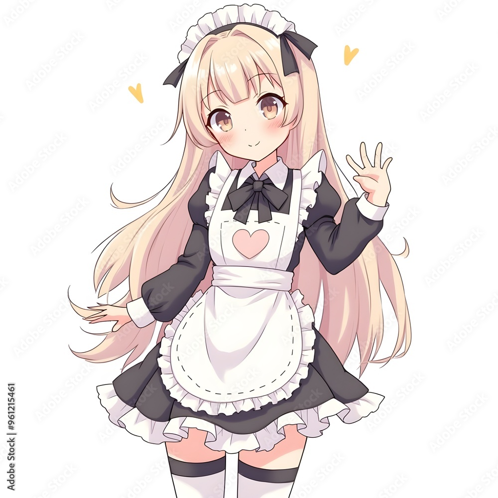 Fototapeta premium Laughing Maid Beauty girl Character. Generative ai
