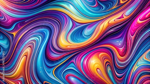 Abstract liquid pattern background with space curves