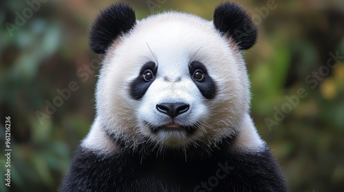 3D panda with a soft pastel background on the right, depicting its gentle and playful nature in a zoo, style of