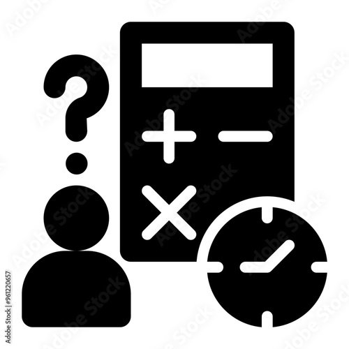 estimation, estimate, calculation, project, project management solid or glyph icon