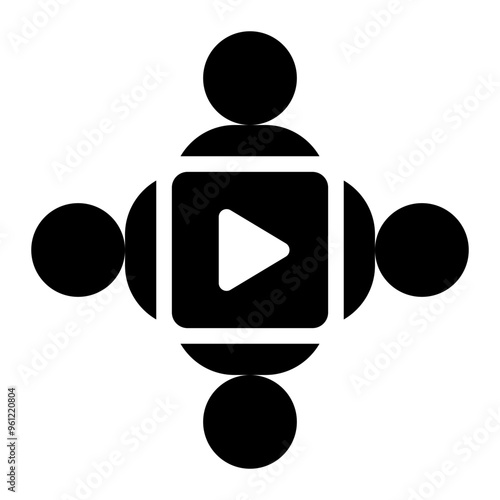 kickoff meeting, starting project, meeting, collaboration, project management solid or glyph icon