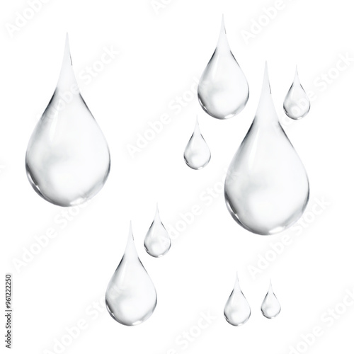 Canvas Print drop of water, droplet, or droplets on a transparent background PNG