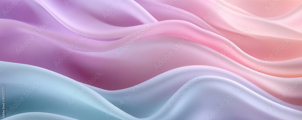 Soft pastel waves of curved fabric, seamless and smooth, abstract background Soft pastel waves of curved fabric, seamless and smooth, abstract background