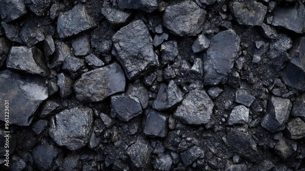 Detailed closeup view of dark coal stones rock textures. Background for banner, backdrop or texture Detailed closeup view of dark coal stones rock textures. Background for banner, backdrop or texture