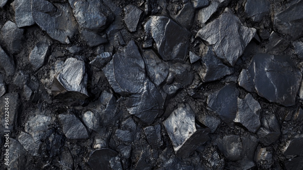 Detailed closeup view of dark coal stones rock textures. Background for banner, backdrop or texture Detailed closeup view of dark coal stones rock textures. Background for banner, backdrop or texture