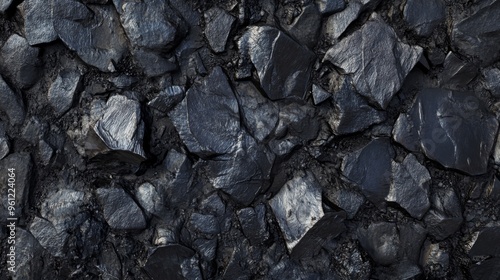Wallpaper Mural Detailed closeup view of dark coal stones rock textures. Background for banner, backdrop or texture Torontodigital.ca