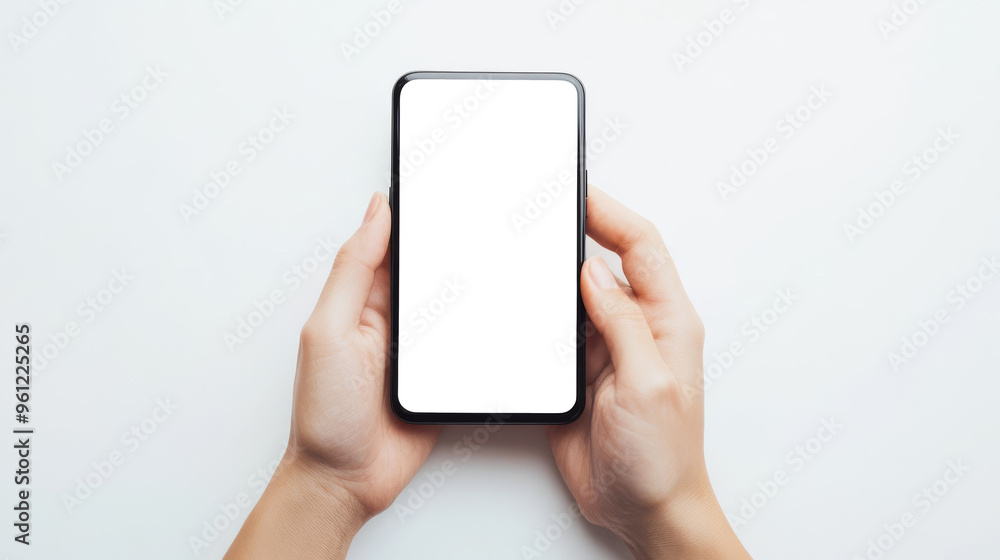 スマホを持つ人の手元 スマホを持つ人の手元