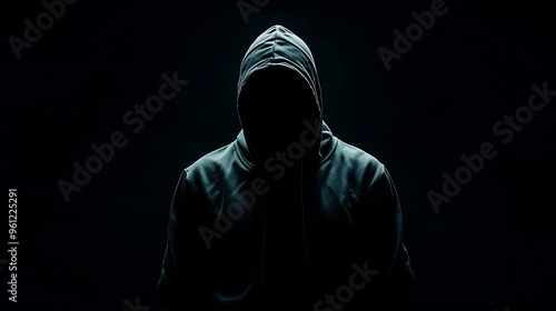 Hacker silhouette in the dark