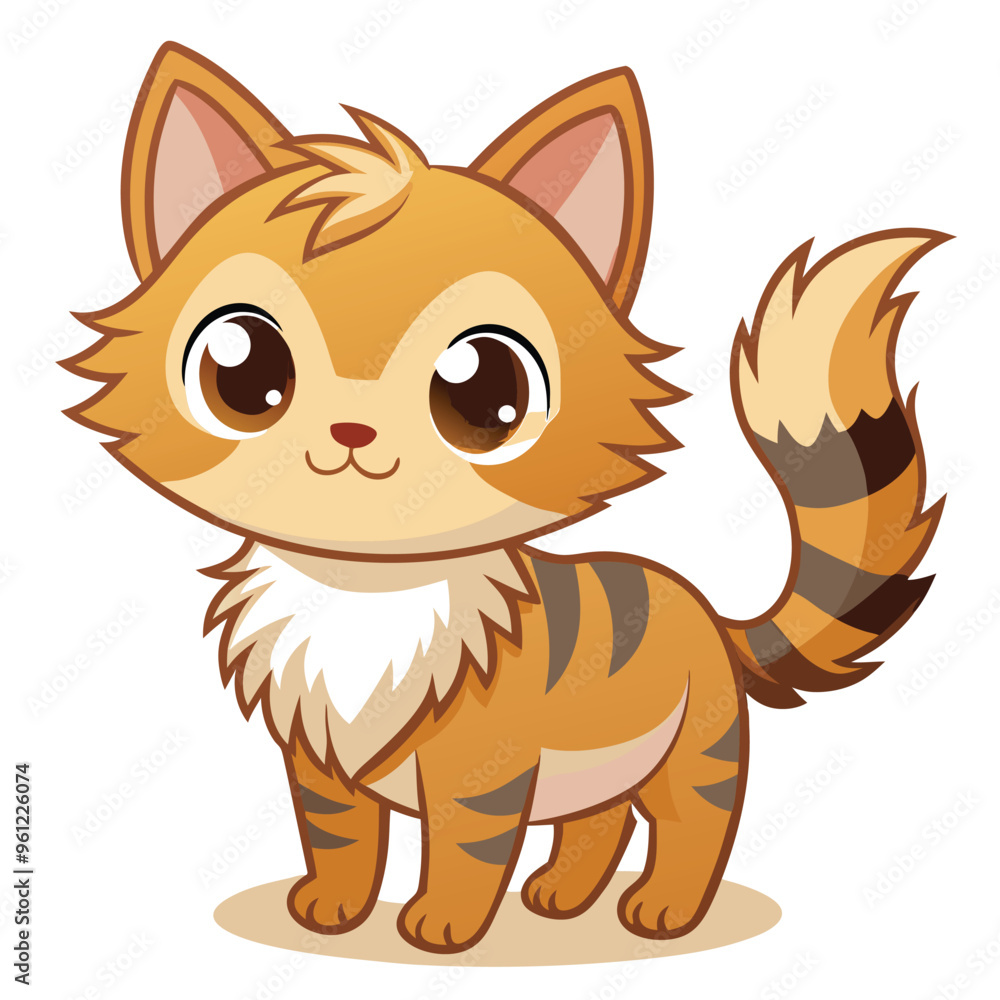 cute cartoon kitten illustration clipart cute cartoon kitten illustration clipart