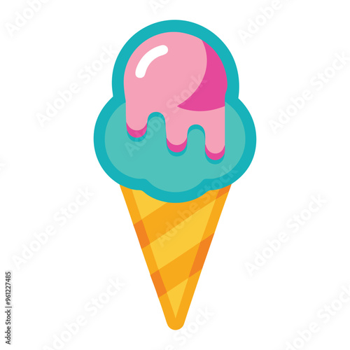 Ice cream white background