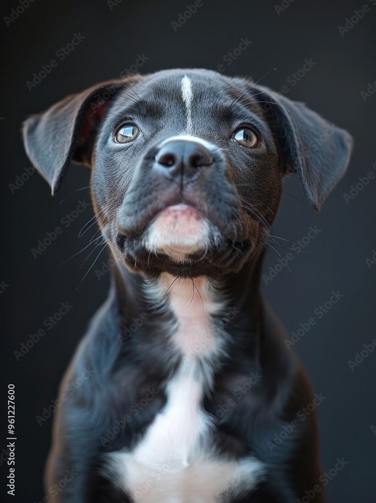 Black and White Puppy Portrait Black and White Puppy Portrait