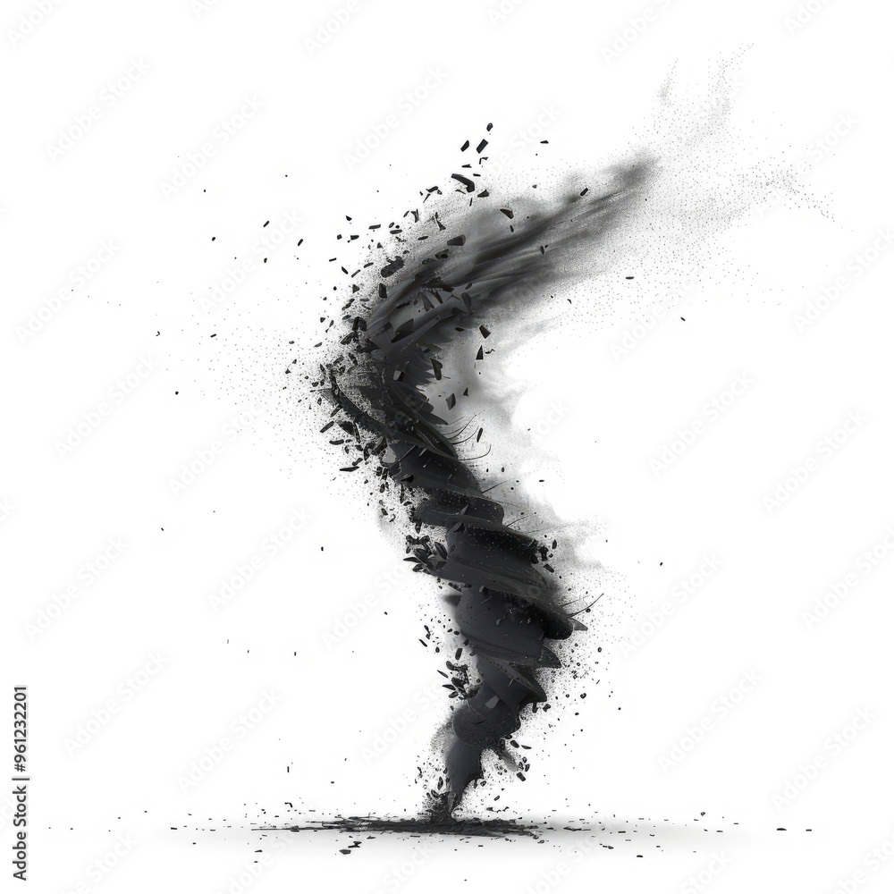 abstract dust devil with scratches on a white background. abstract dust devil with scratches on a white background.