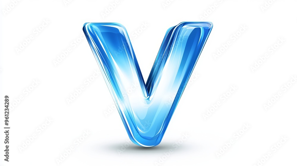 The volumetric form of the letter The volumetric form of the letter