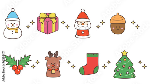 クリスマス　イラストセット