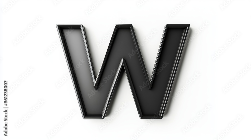 3D glyph of the letter 3D glyph of the letter