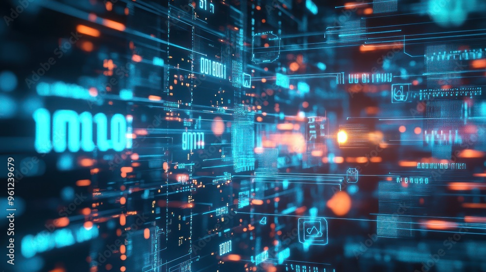 Abstract Digital Data Flow Visualization Abstract Digital Data Flow Visualization