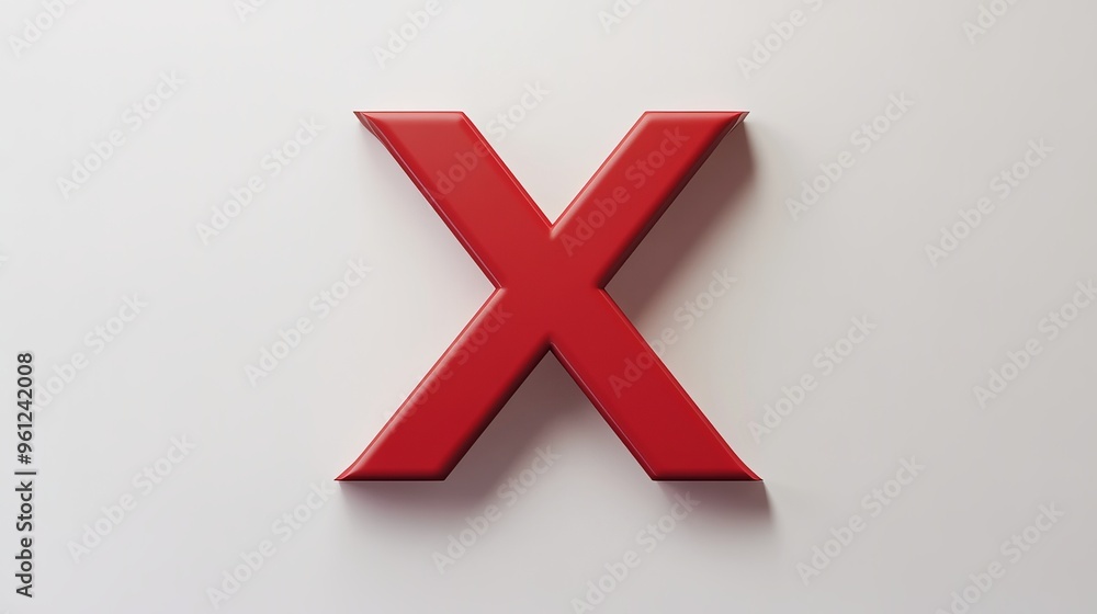 Obraz premium The 3D glyph of the letter