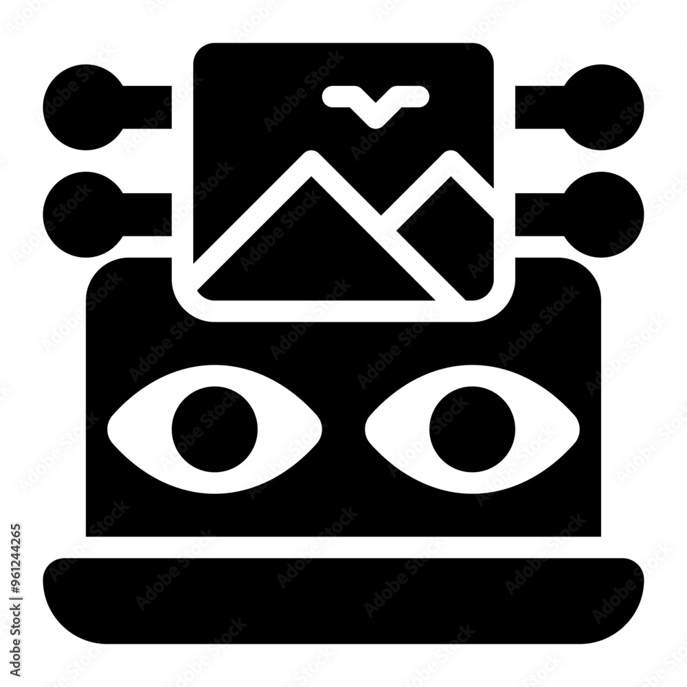 computer vision, artificial intelligence, data science, machine learning, computer science, image analysis solid or glyph icon computer vision, artificial intelligence, data science, machine learning, computer science, image analysis solid or glyph icon