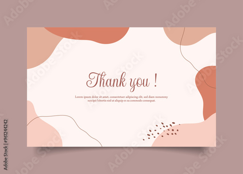 thanks you card template modern creative business design.suitable for invitation,wedding and others