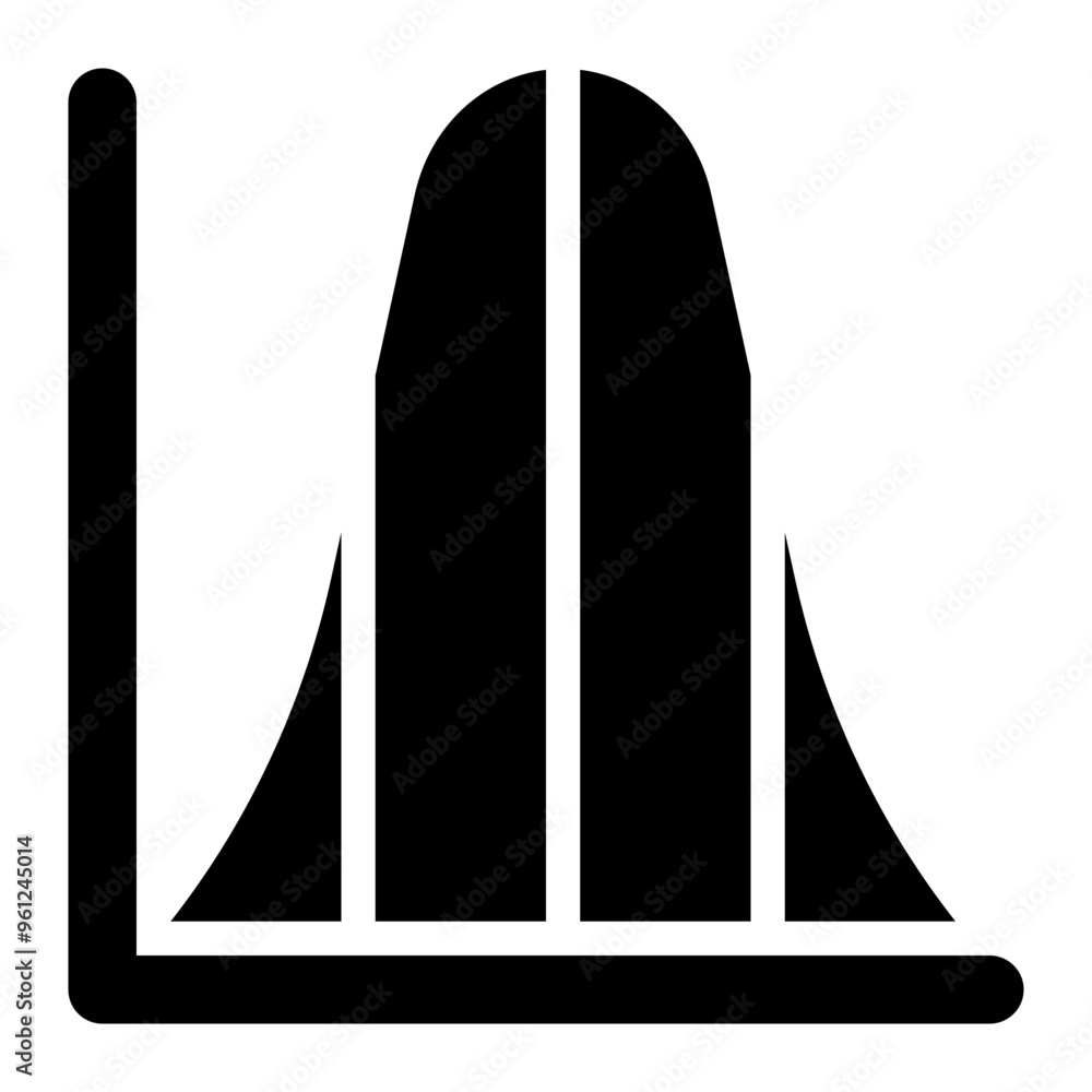 normal distribution, statistics, curve, analysis, data science, average solid or glyph icon normal distribution, statistics, curve, analysis, data science, average solid or glyph icon