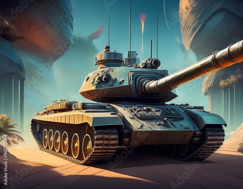 Tanks in digital form photo